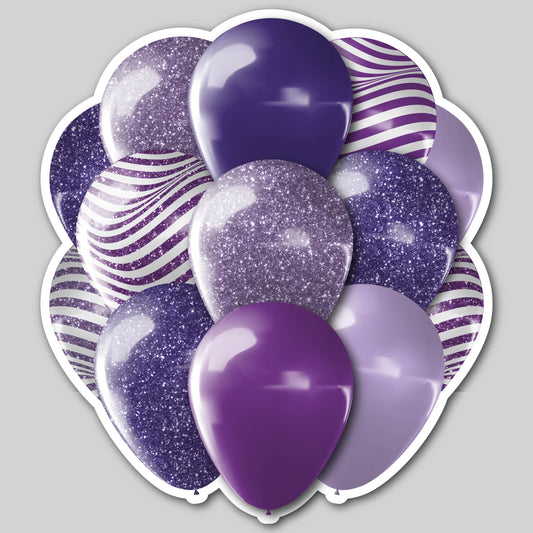 LARGE BALLOON CLUSTERS - PURPLE