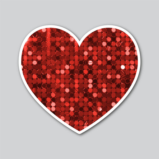 SINGLE HEART - SEQUIN RED
