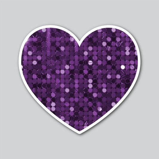 SINGLE HEART - SEQUIN PURPLE