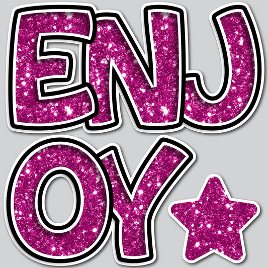 ENJOY EZ SET -  PINK CHUNKY GLITTER