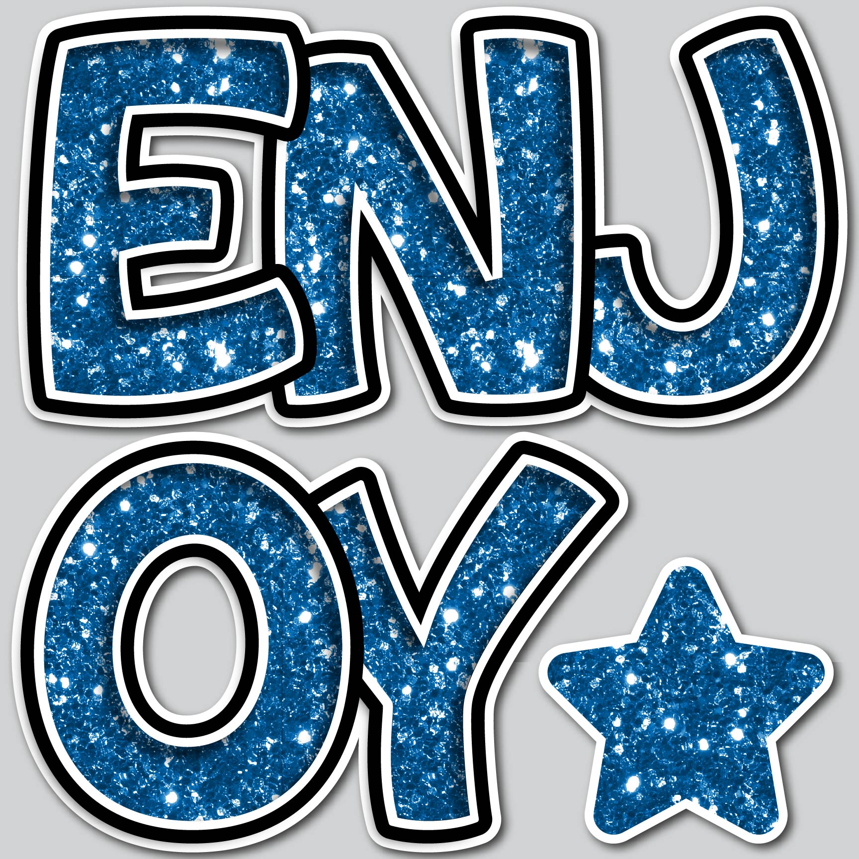 Blue Enjoy ENJOY EZ SET - BLUE CHUNKY GLITTER – Yard Card Shop