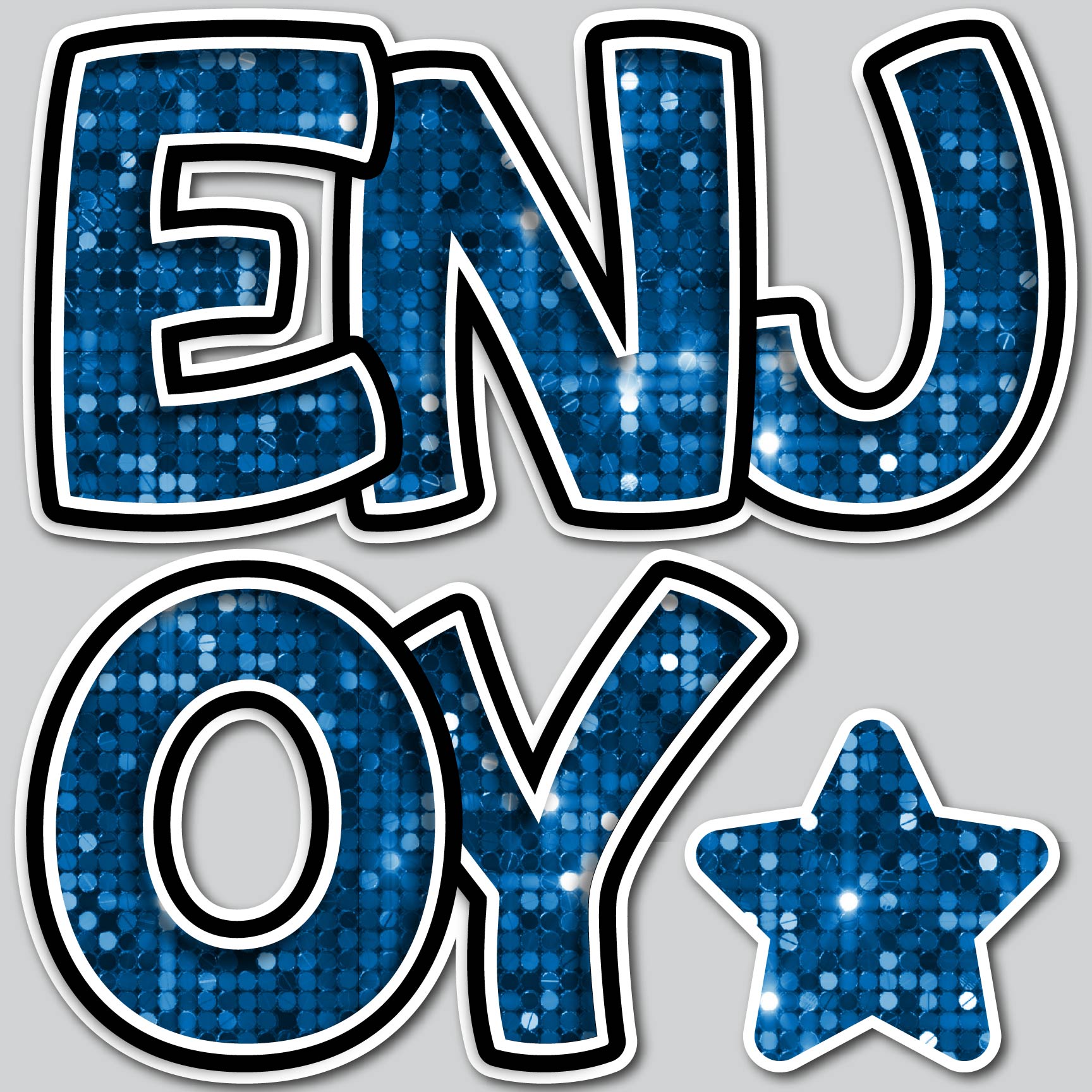 Blue Enjoy ENJOY EZ SET - BLUE SEQUIN – Yard Card Shop