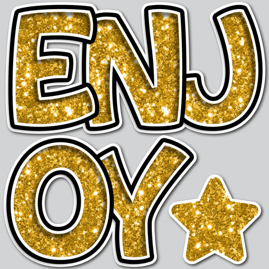 ENJOY EZ SET -  GOLD CHUNKY GLITTER