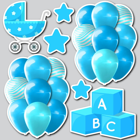 SW BABY BOY BALLOON COMBO | Yard Card Set