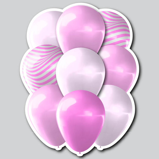 MEDIUM BALLOON CLUSTERS - PINKS