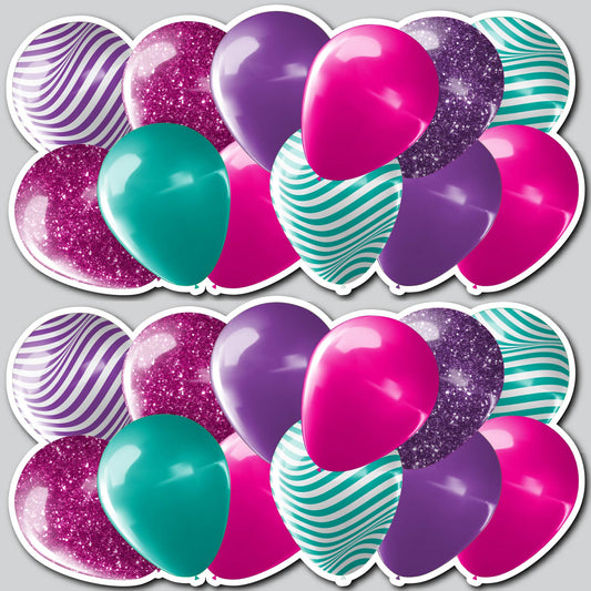 BALLOON PANEL STYLE 1 - PINK/PURPLE/TEAL