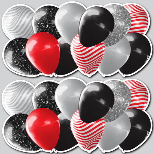 BALLOON PANEL STYLE 1 - BLACK/RED/SILVER
