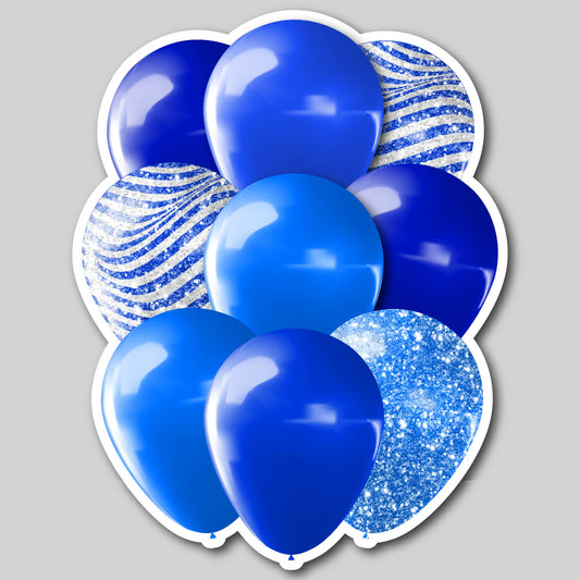 MEDIUM BALLOON CLUSTERS - BRIGHT BLUES