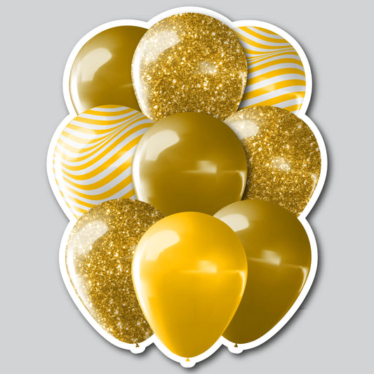 MEDIUM BALLOON CLUSTERS - GOLD