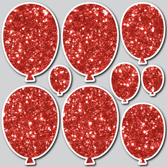 CLASSIC BALLOONS - CHUNKY GLITTER RED