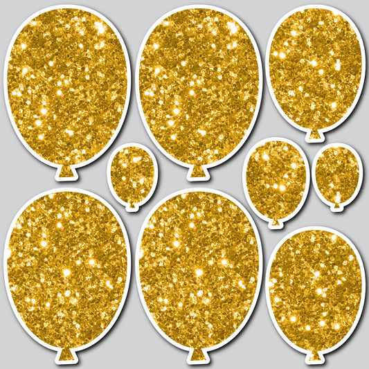 CLASSIC BALLOONS - CHUNKY GLITTER GOLD