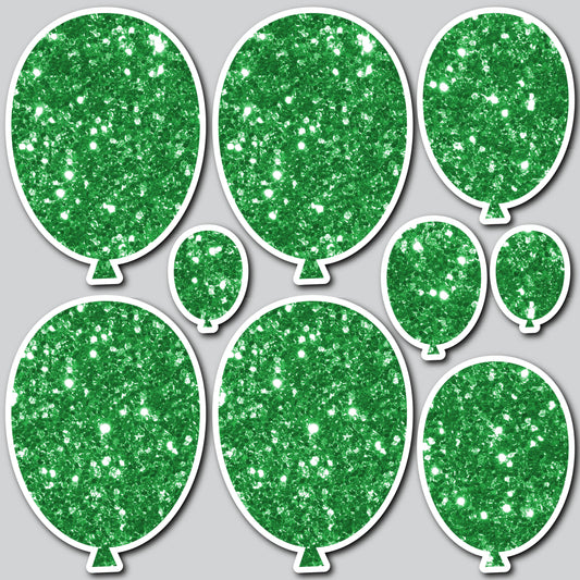 CLASSIC BALLOONS - CHUNKY GLITTER GREEN