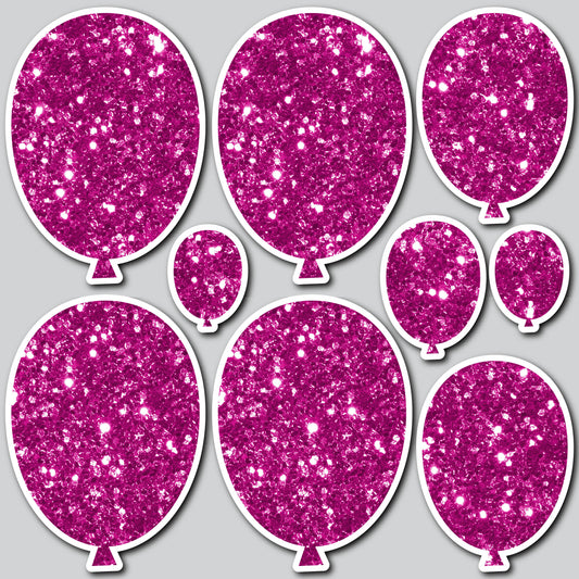 CLASSIC BALLOONS - CHUNKY GLITTER PINK