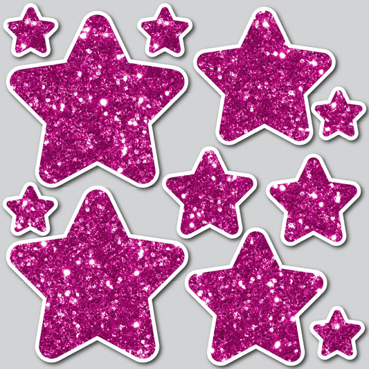 STARS - CHUNKY GLITTER PINK
