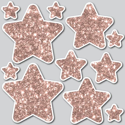 STARS - CHUNKY GLITTER ROSE GOLD