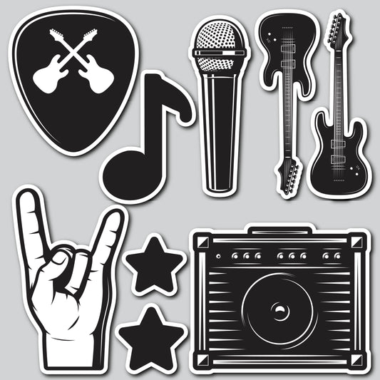 ROCK MUSIC - BLACK | Yard Card Set