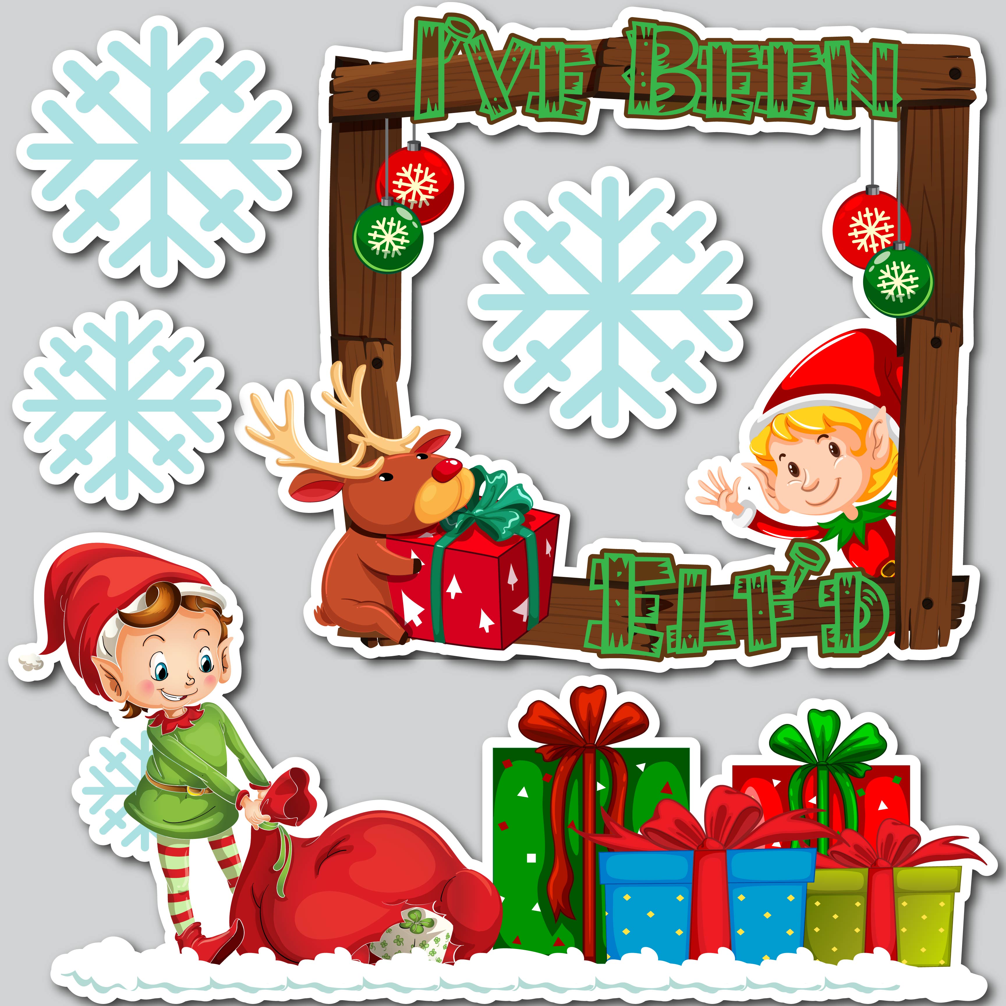 Elf Express Frame ELF'D SETUP PANELS - FRAME AND PRESENT ELF – Yard Card Shop