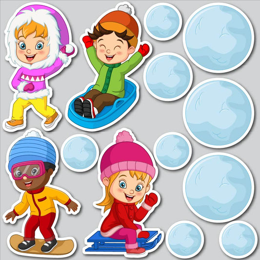KIDS SNOW TIME | Yard Card Set