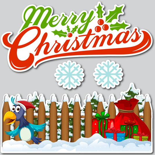 MERRY CHRISTMAS / ANIMALS PANEL | Yard Card Set