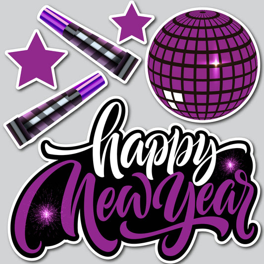 HAPPY NEW YEARS SET - PURPLE