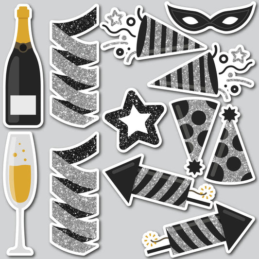 NEW YEAR FLAIR SHEETS - SILVER