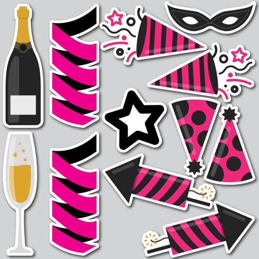 NEW YEAR FLAIR SHEETS - HOT PINK