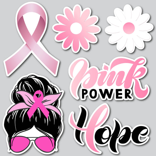 BREAST CANCER PINK POWER | Yard Card Set