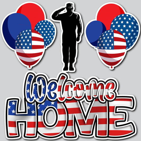 WELCOME HOME MILITARY | Yard Card Set