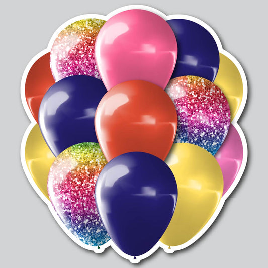 LARGE BALLOON CLUSTERS - RAINBOW