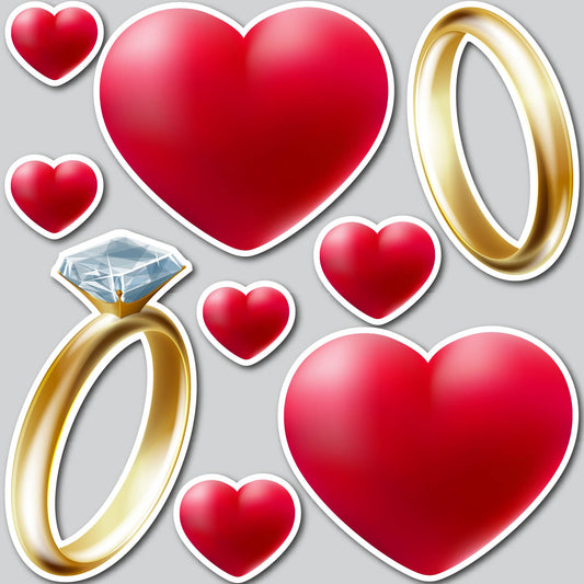 WEDDING LOVE INDIVIDUAL - GOLD | Yard Card Set