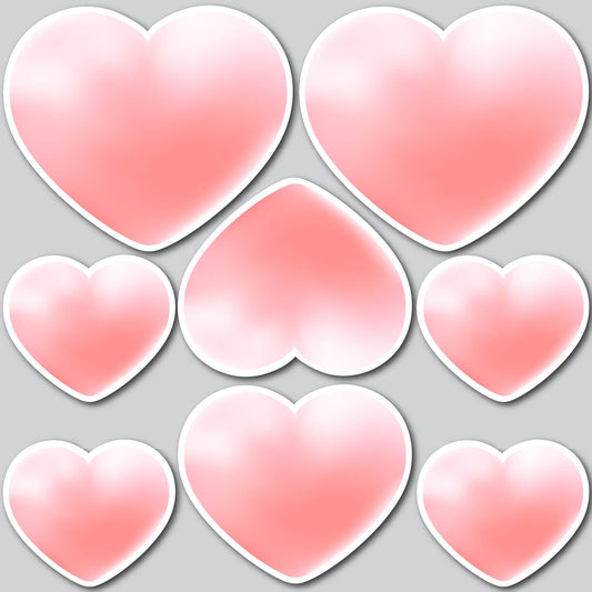 WEDDING LOVE HEARTS - PINK | Yard Card Set