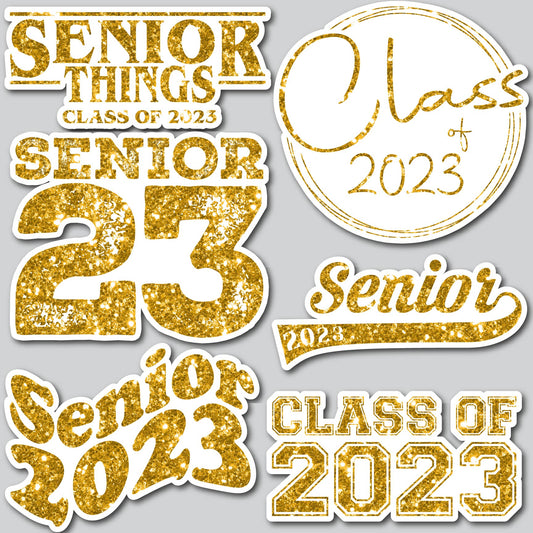 CLASS OF 2023 QUOTES - CHUNKY GLITTER GOLD| Yard Card Set