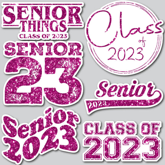 CLASS OF 2023 QUOTES - CHUNKY GLITTER PINK | Yard Card Set