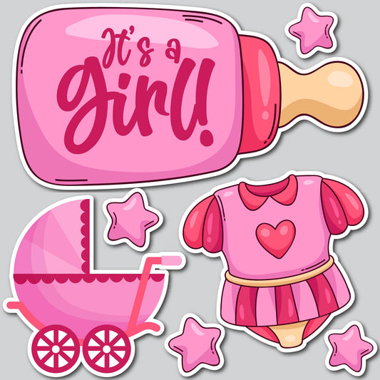 IT'S A GIRL/BOTTLE | Yard Card Set