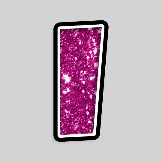 23.5” INDIVIDUAL LUCKY GUY PINK CHUNKY GLITTER LETTERS