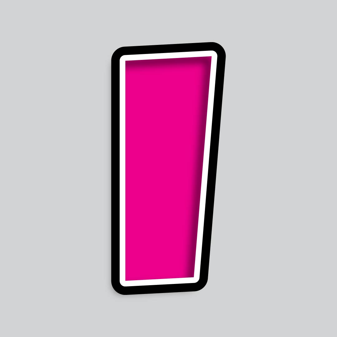23.5” INDIVIDUAL LUCKY GUY PINK SHADOW LETTERS