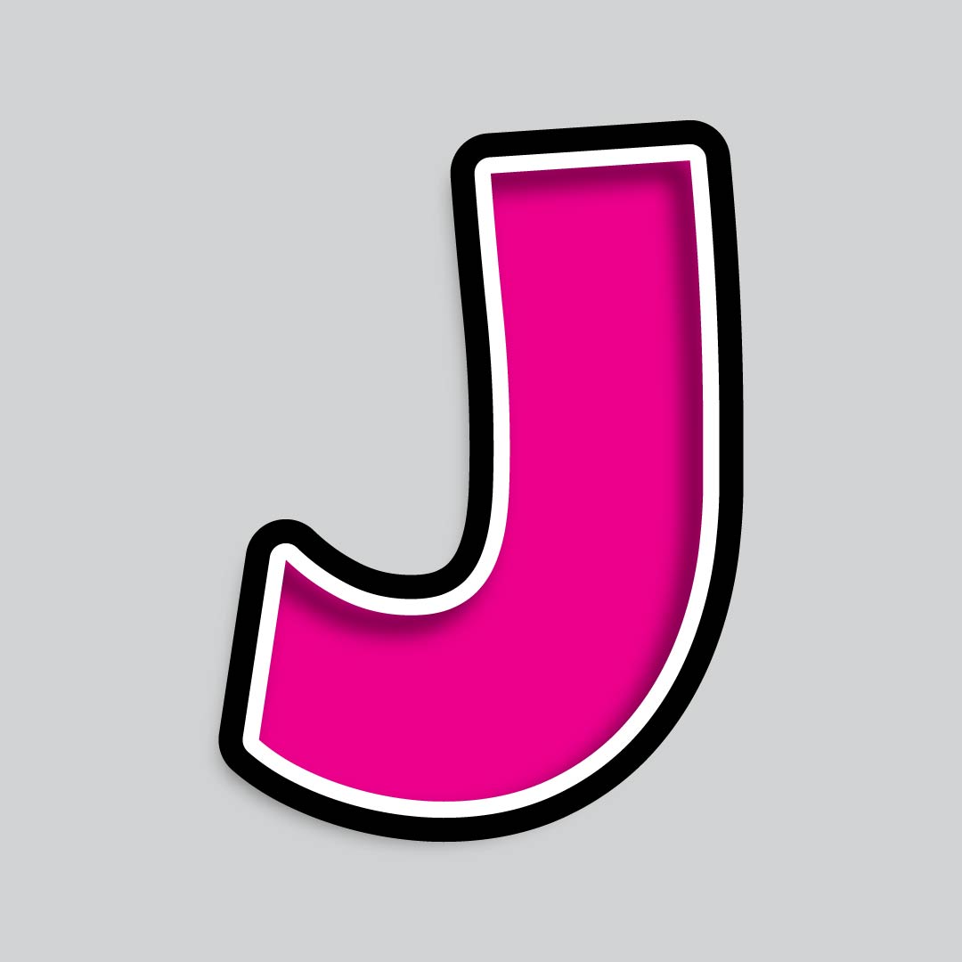 23.5” INDIVIDUAL LUCKY GUY PINK SHADOW LETTERS