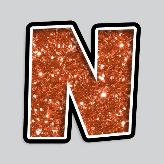 23.5” INDIVIDUAL LUCKY GUY ORANGE CHUNKY GLITTER LETTERS – Yard Card Shop