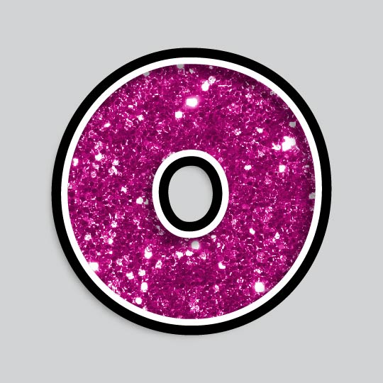 23.5” INDIVIDUAL LUCKY GUY PINK CHUNKY GLITTER LETTERS